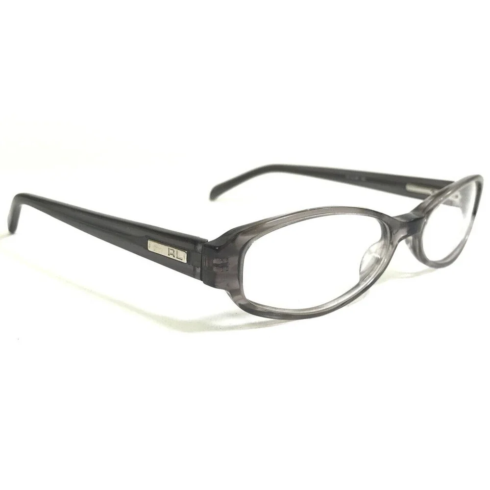 Ralph Lauren Eyeglasses Frames RL1387 EE2 Clear Horn Gray Oval 50-18-135